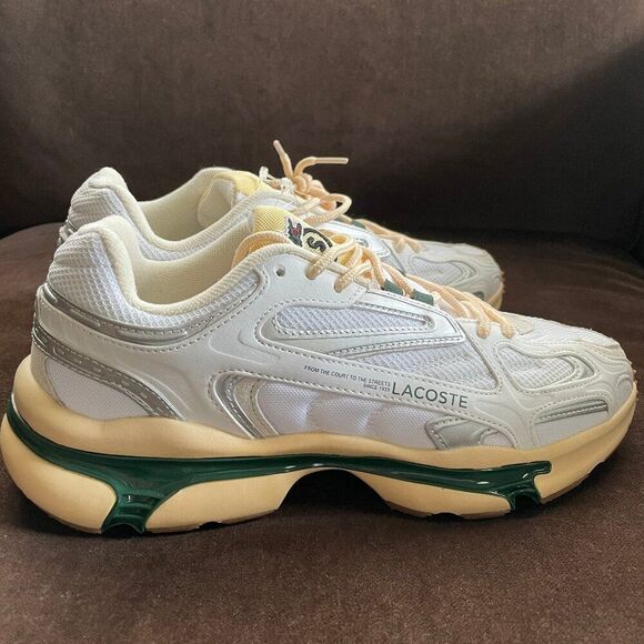 NEW Highsnobiety X Lacoste Sneakers Trainer L003 2K24 White/Eggshell/Green 10.5